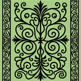Botanical Vine Scroll Jacquard Damask Refined Adornment(Green)