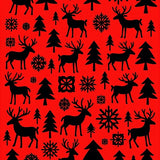 Scandinavian Folk Interlocking Reindeer(Red)
