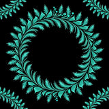 Festive Wreath Medallion Holiday Motif(Black)