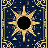 Gothic Celestial Eclipse Ornamental Design(Blue)