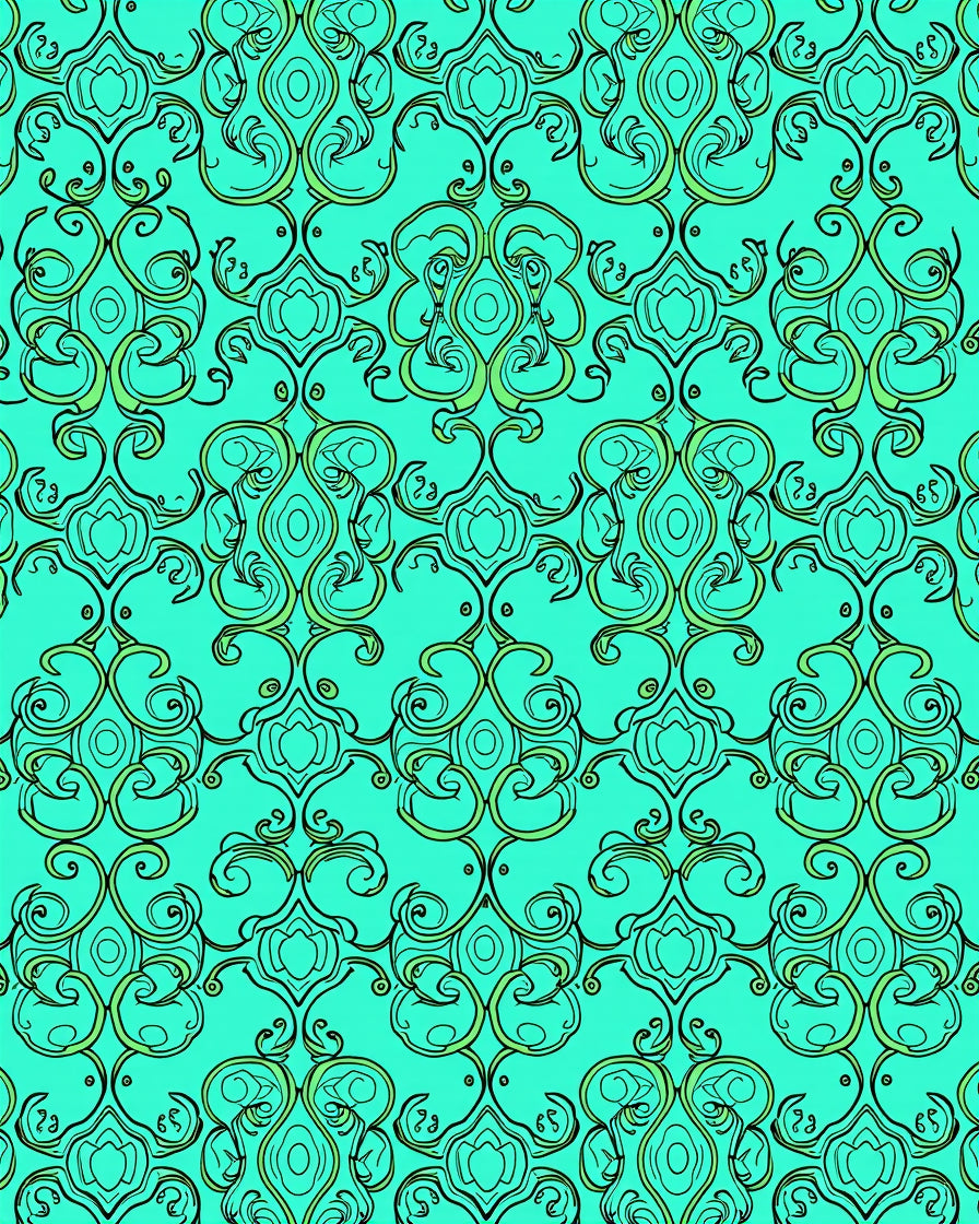 Tile Interlocking Mosaic Inspired Mediterranean Design (Blue) - ODIKA