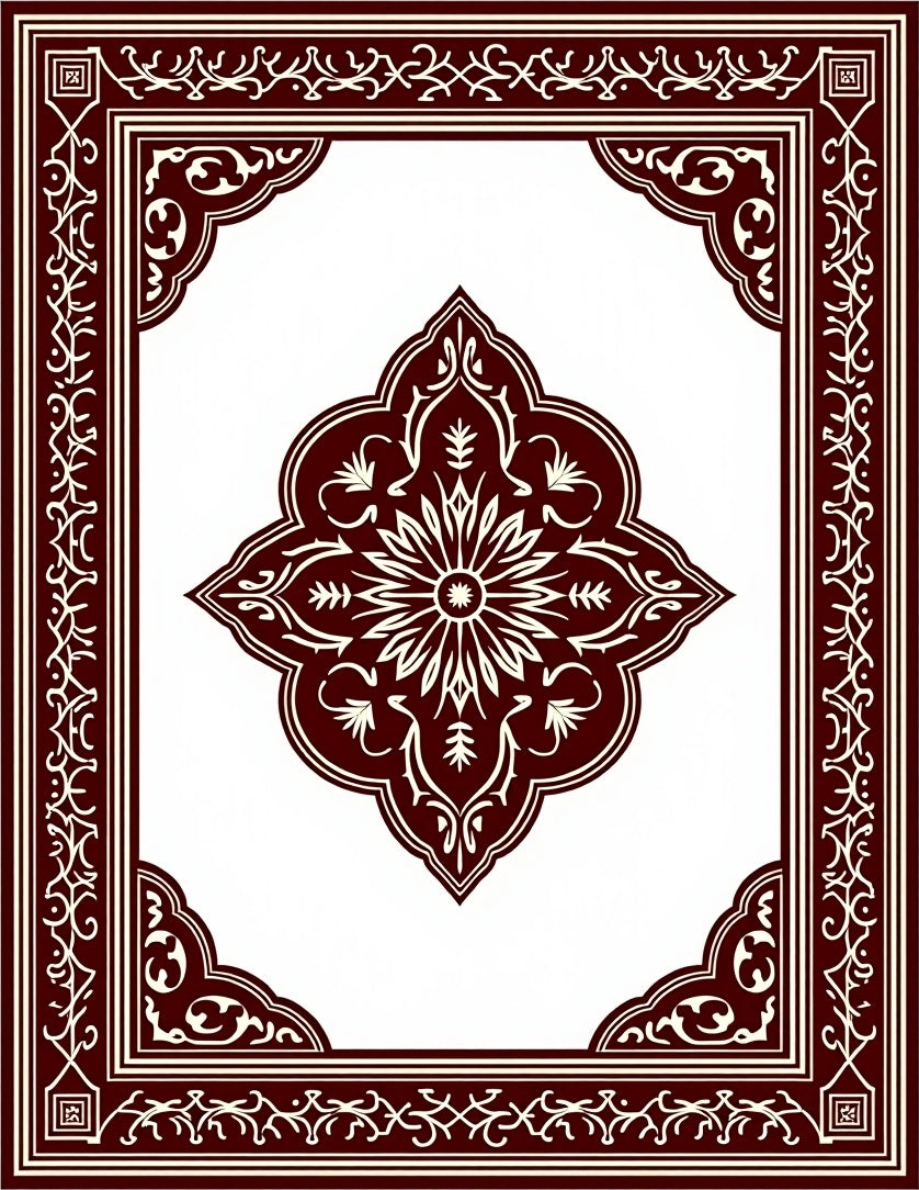 Classic Interlocking Bordered Medallion Mosaic (Brown) - ODIKA