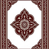 Classic Interlocking Bordered Medallion Mosaic (Brown) - ODIKA