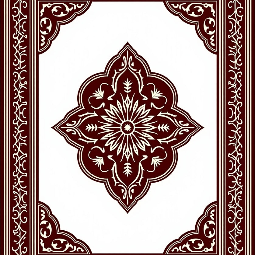 Classic Interlocking Bordered Medallion Mosaic (Brown) - ODIKA
