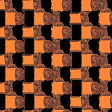 Autumn Gingham Crisscross Surface Accent(Black)