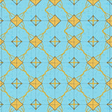Elegant Interlocking Marble Motifs Highlighted By Gleaming Gold Highlights(Blue)