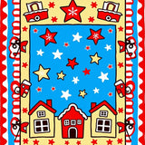 Sugary Cottage Delight with Peppermint Stripe and Holiday Motif(Red)