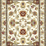 Jacobean Inspired Botanical for Contemporary Home Floor Cover(Beige)