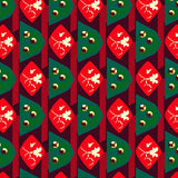 Contemporary Festive Interlocking with Abstract Ornament Accents(Red)