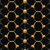 Interlocking Hexagon Honeycomb Modern Artistry(Gold)