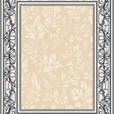 Timeless Lattice Floral Botanical Heritage Artistry(Beige)