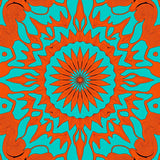 Abstract Design Low Profile Easy Care Accent (Orange)