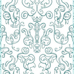 Intricate Lattice Design Featuring Interwoven Scrolls and Delicate Details (Blue) - ODIKA