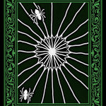 Intricate Web Gothic Doormat with Ornate Spider Motifs(Green) - ODIKA