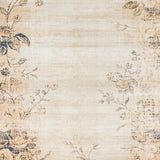 Beige Desert Bloom Distressed Floral Indoor Area(Beige)