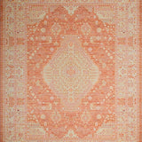 Woven Elegance Area Featuring Subtle Geometric(Orange)