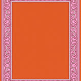 Elegant Swirl Damask Nouveau Transitional Sophisticated Embellished(Orange)