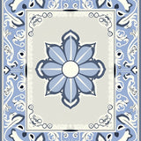 Lyndale Interlocking Medallion Motif Modernist(Blue)