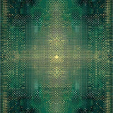 Geometric Spotted with Deep Green and Gold(Green)