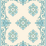 Botanical Medallion with Flourishing Vine Motifs(Ivory)