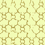 Honeycomb Hexagon with Natural Shapes Modern Minimalist (Yellow)