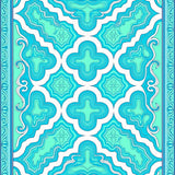Breeze Lattice Arabesque Mosaic(Blue)
