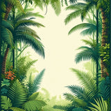 Tropical Rainforest Botanical Nature Inspired Decorative Accent(Green)