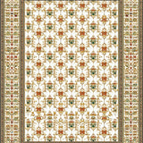 Beige and Brown Trellis Ideal for Entryway(White)