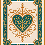 Motif with Radiant Swirl and Elegant Border Design (Beige) - ODIKA