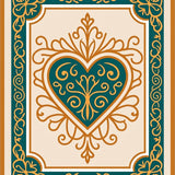 Motif with Radiant Swirl and Elegant Border Design (Beige) - ODIKA