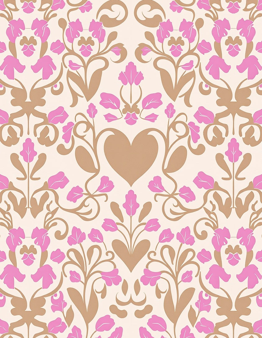 Motif Interlocking Swirl Accent with Petal Embellishments (Pink) - ODIKA