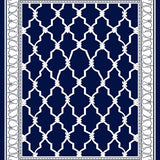 Art Inspired Trellis with Stylized Floral Touches (Blue)