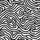 Abstract Wave Ripple Floor Covering with Flowing Curved(Black)