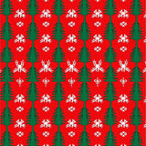 Heritage Checkerboard Layout with Pine Ornaments(Red)