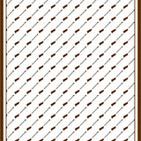 Minimalist Bordered Herringbone Textured Visual Display (Brown)