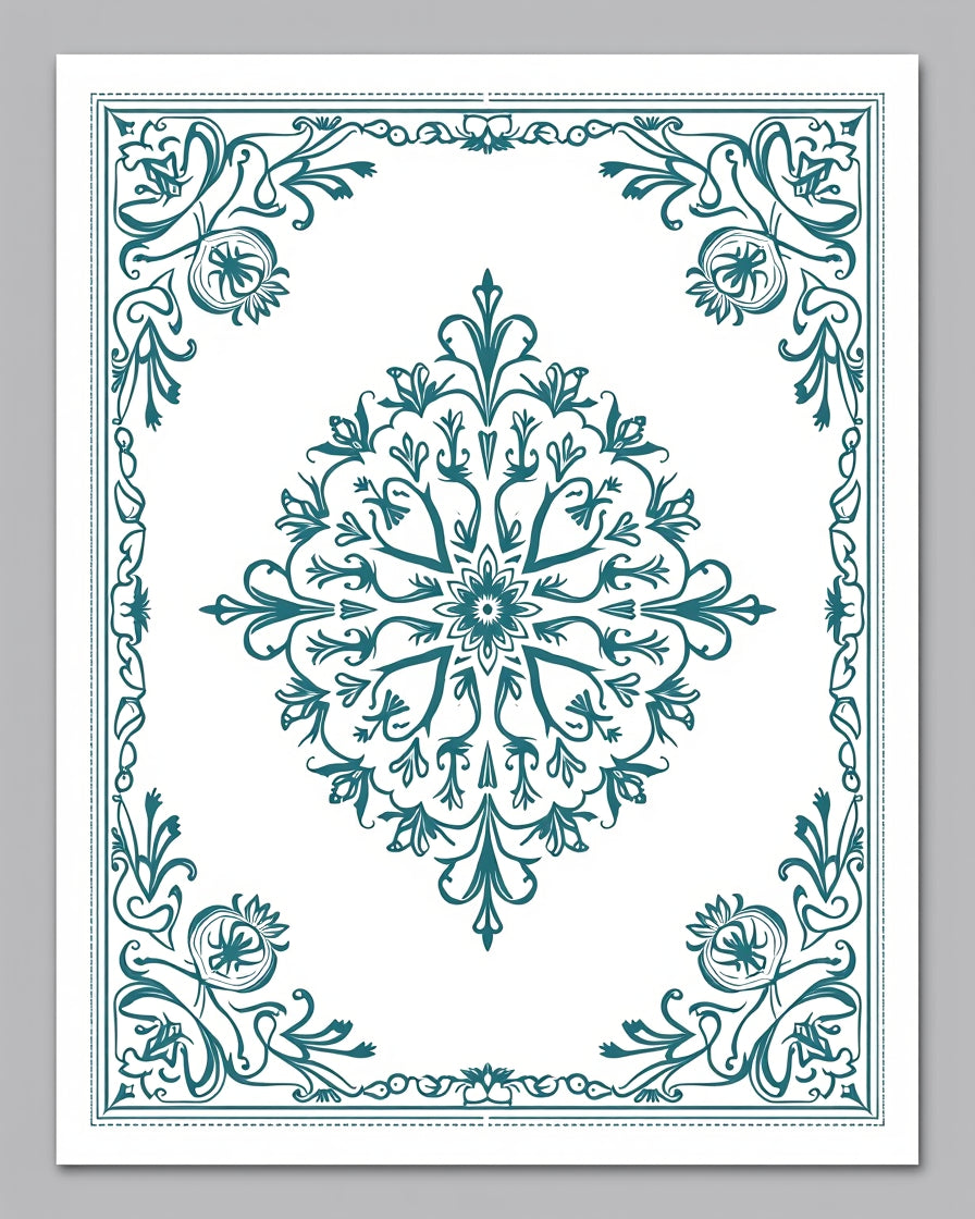 Ornate Lace Inspired Filigree with Delicate Interwoven Details (White) - ODIKA