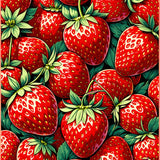 Vibrant Retro Strawberry Motif(Red)