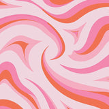 Abstract Waves with Flowing Lines and Repetitive Shapes(Pink)
