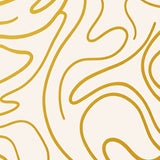Modern Minimalist Wavy Brush Stroke Contemporary Artwork (Gold)