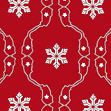Snowflake Crystal Area with Intricate Winter Design(Red)