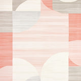 Geometric Harmony Cream & Pink Accent Area Beige Touch(Gray)