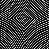 Interlocking Chevron Waves with Abstract Accents (Black)