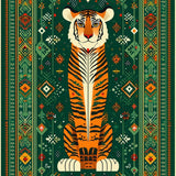 Bold Tropical Tiger Motif(Orange)
