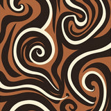 Luxurious Abstract Swirl Wave Decorative Modern Stylish Accent(Brown)