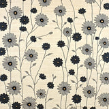 Artistic Daisy Bloom Entry With Modern Black Accent Floral Design(Beige)