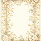 Timeless Grace Ivory Tones Beige Classic Floral Medallion(Beige)