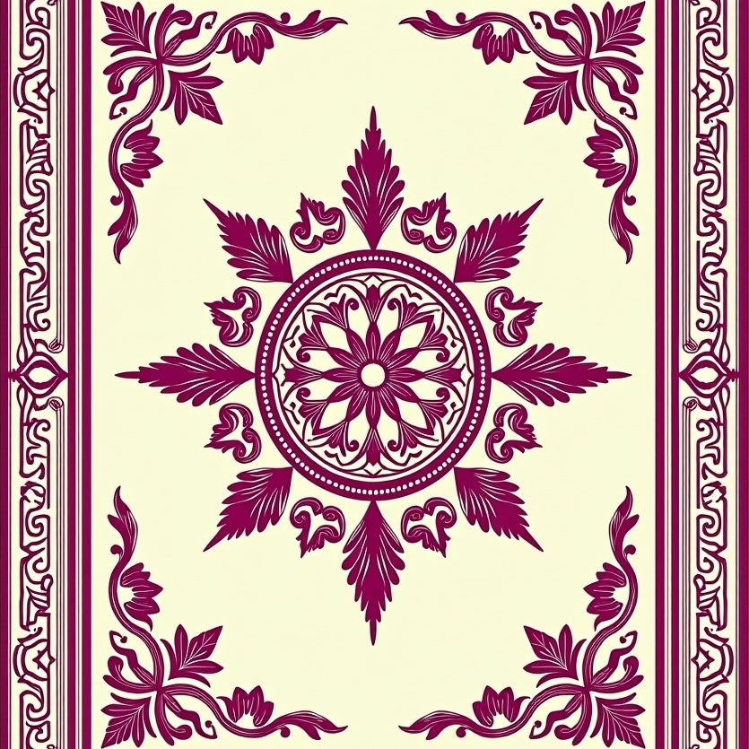 Elegant Medallion Design High Pile (Ivory) - ODIKA