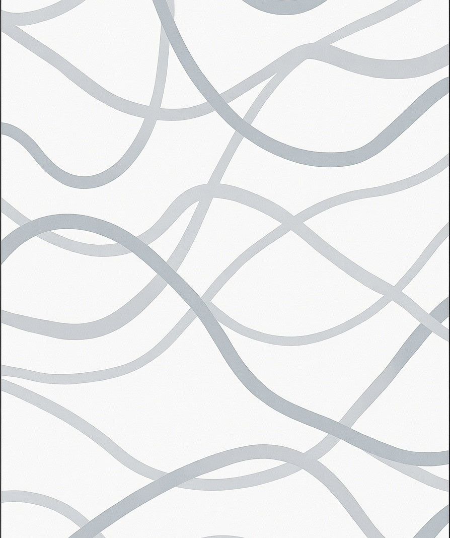 Minimalist Interlocking Waveforms with Gradient Transitions (Gray) - ODIKA