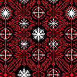 Festive Snowflake Mosaic Accent with Interlocking Motifs(Black)