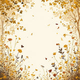 Goldenrod Field Bloom Warm Beige Brown Tones(Beige)